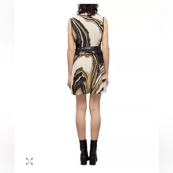 $330 The Kooples Silk Marble Print Mini Dress NWT - Picture 6 of 15